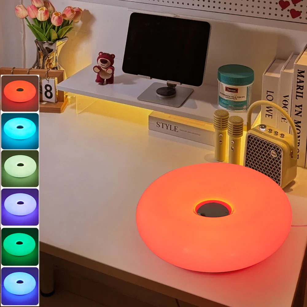 BowLift | Table lamp Luminoro Bauhaus | USB & Touch | RGB 16 colors with remote control | Ambient light for living & bedroom