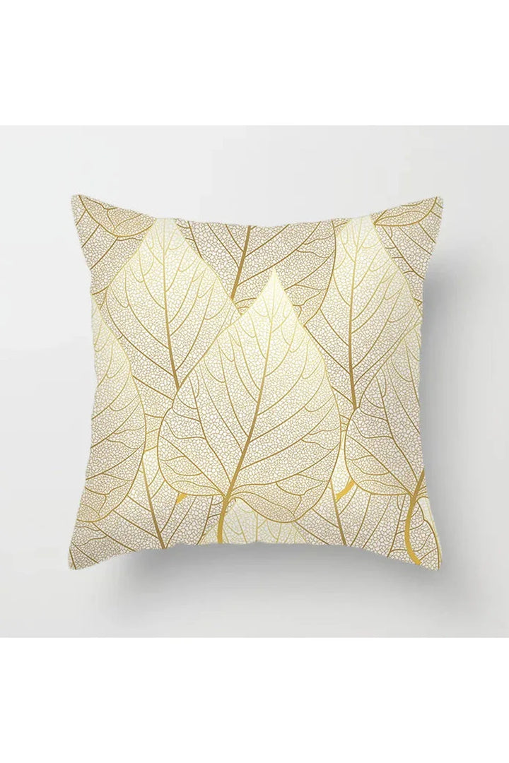 Yellow Leaf Polyester Pillowcase | Bowlift