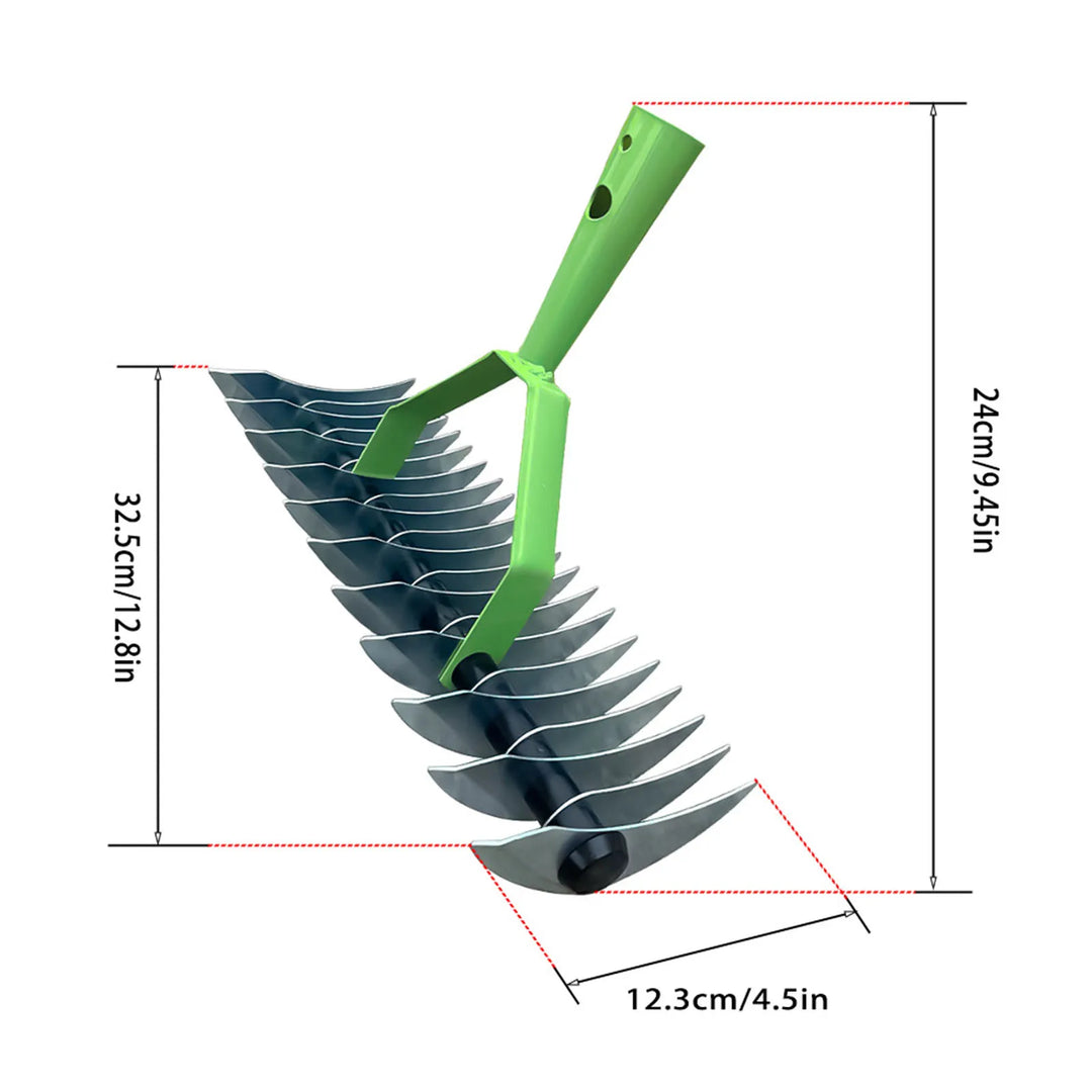 BowLift | RasenPro Rake Head | Lawn Scarifier Stainless Steel | Curved Tines | For Moss, Leaves & Soil Care