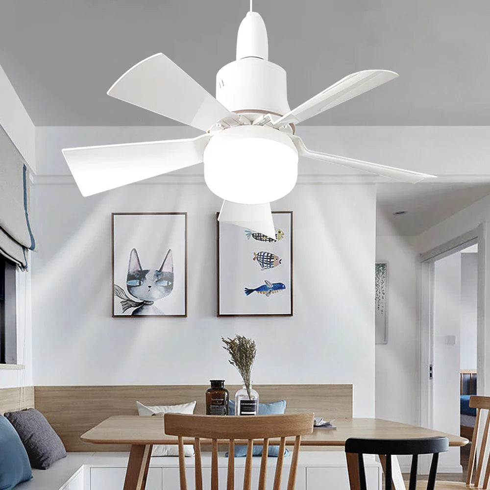 30W E27 Ceiling Fan Light with Remote - LED Dimming Function, Intelligent Silent Fan for Bedroom & Living Room | Bowlift
