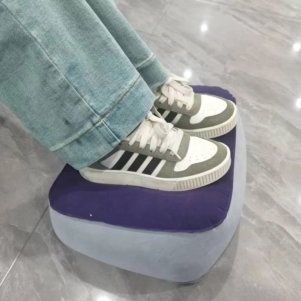 BowLift | Inflatable Footrest Pillow - Leg Support Cushion for Travel, Office & Home