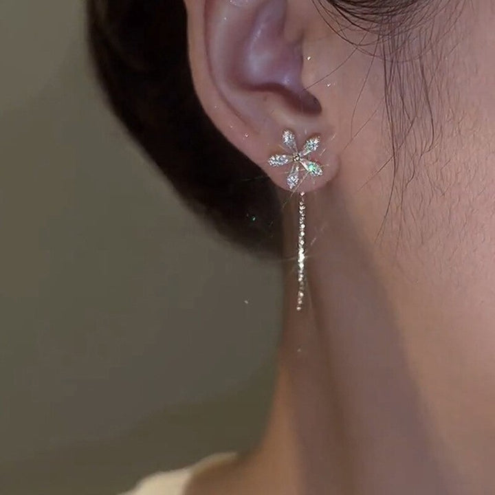 BowLift | Elegant Flower Long Chain Earrings