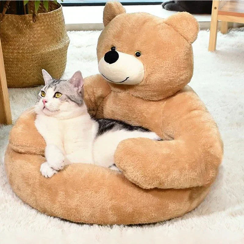 Samiya – Luxury Plush Cat Bed for Sleeping Comfort Bowlift