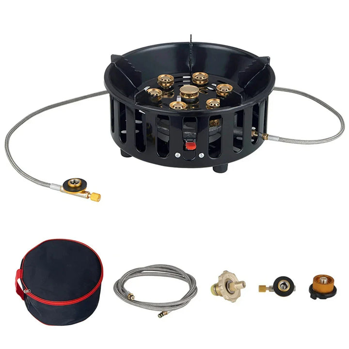 BowLift | 7-Core Portable Camping Gas Stove with Electronic Ignition – Kael
