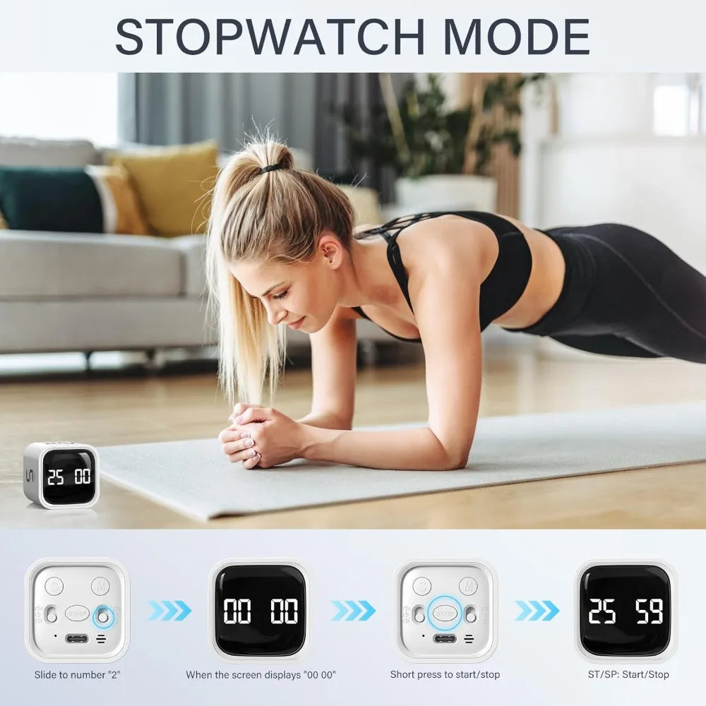BowLift | Mini Cube Flip Digital Timer