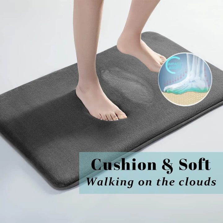 Ultra Absorbent Nordic Bath Mat Shower Room Floor Mat Super Anti-Slip Cushioned Soft Velvet Shower Mat For Washroom | Bowlift