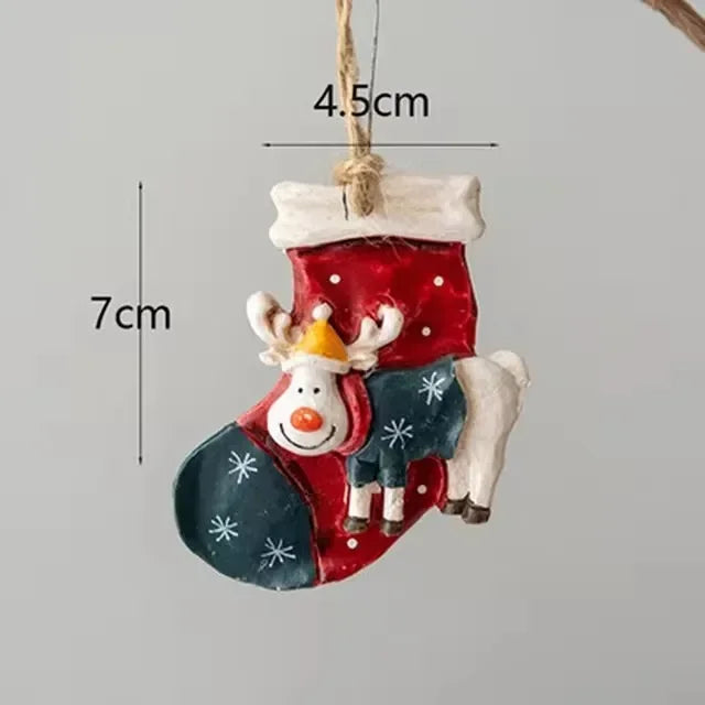 Classic Christmas decoration – Hanging Christmas stockings with moose design | Bowlift