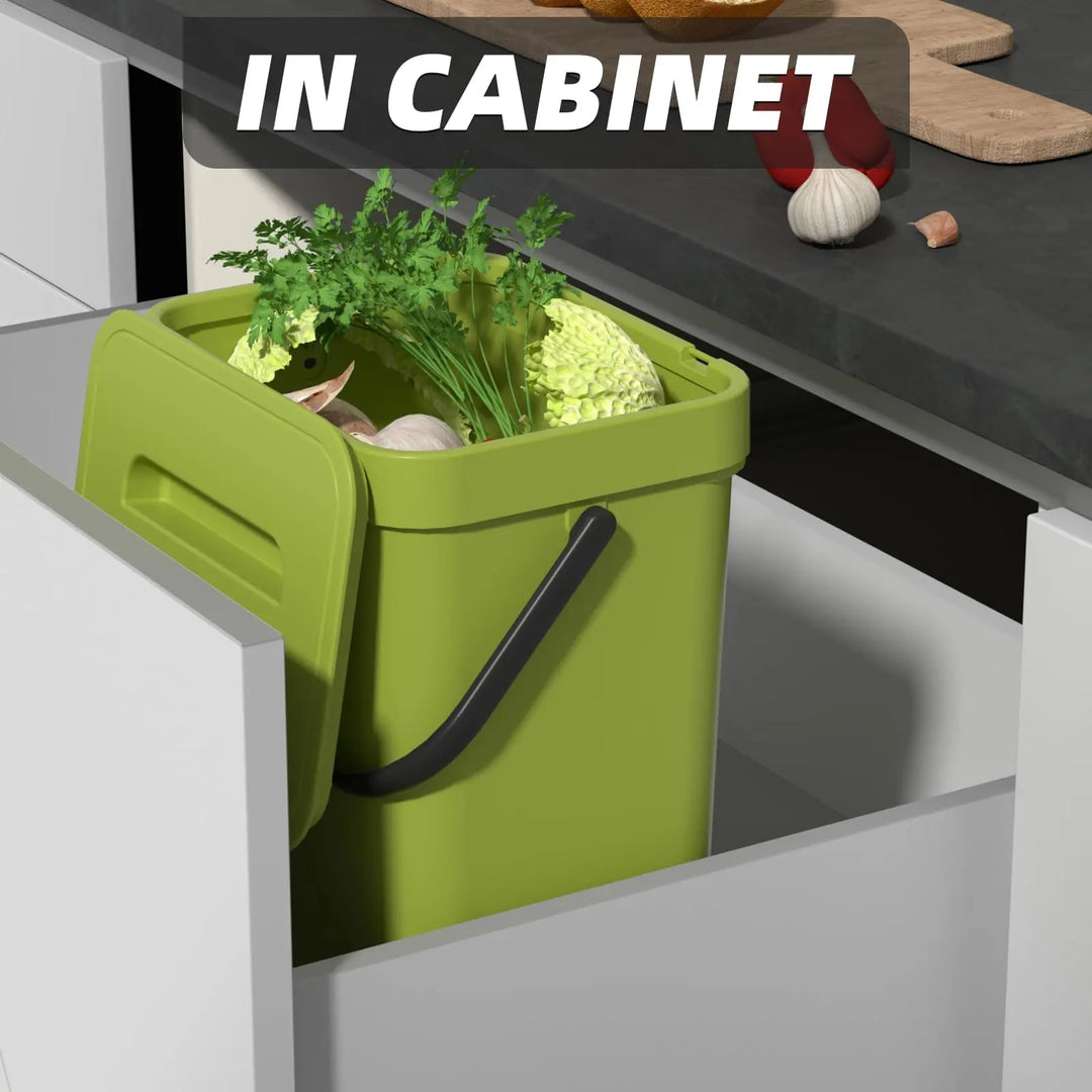 BowLift | Binova Mini Trash Can | With Lid | Hanging & Wall Mounted | Compact & Odor Blocking | For Kitchen, Bathroom & Office
