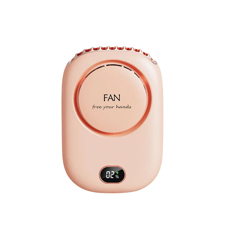 New Portable Hanging Neck Fan: Mini Cooling Waist Fans, Rechargeable Bladeless Fans - Up to 12 Hours Outdoor Use, 2000mAh | Bowlift