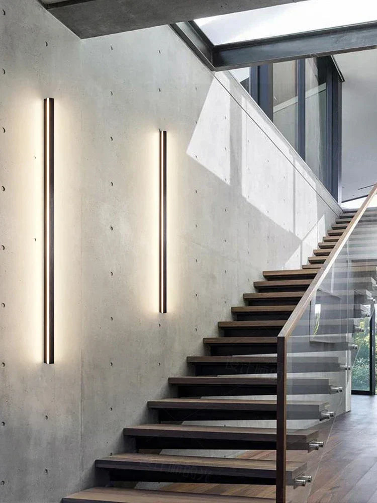 BowLift | NeroEdge SleekLine Waterproof LED Wall Light – Modern Outdoor Lamp in Black