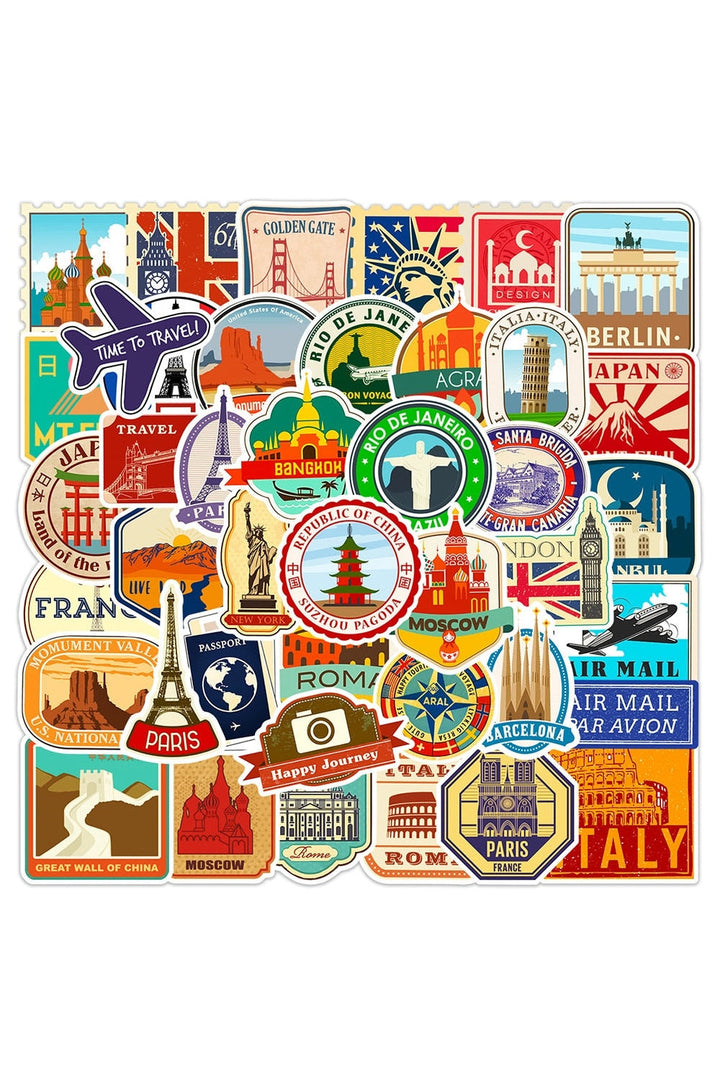 Travel Stickers 10/30/50PCS | Bowlift