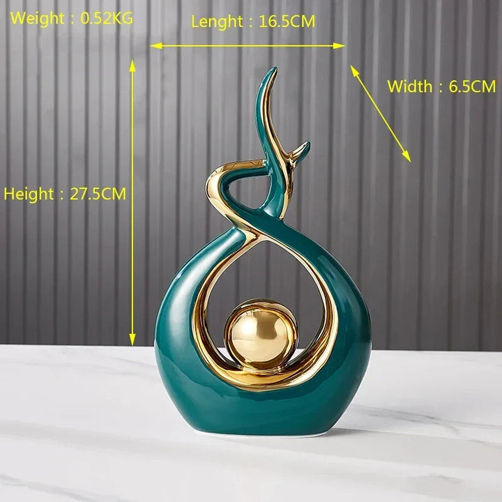 BowLift | ScandiForm Ceramic Figure | Nordic Home Decor | Handcrafted Sculpture | Home Accessory for Living Room & Office