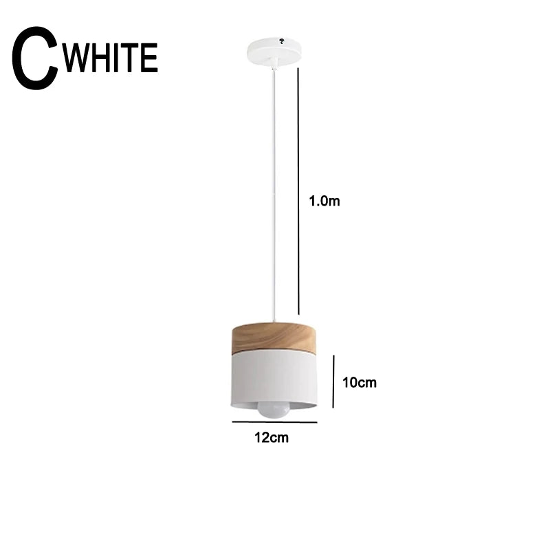 BowLift | Nordic LED Pendant Lights Made of Metal and Wood - Modern Hanging Lamps for Dining Room and Kitchen