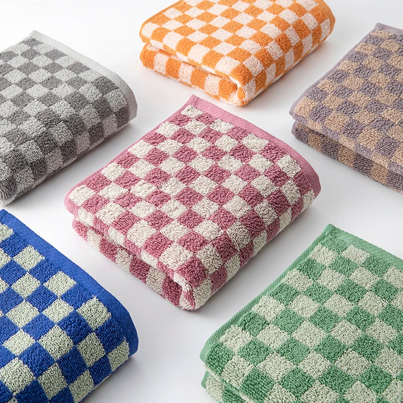 Checkered Cotton Hand Towels | Bowlift