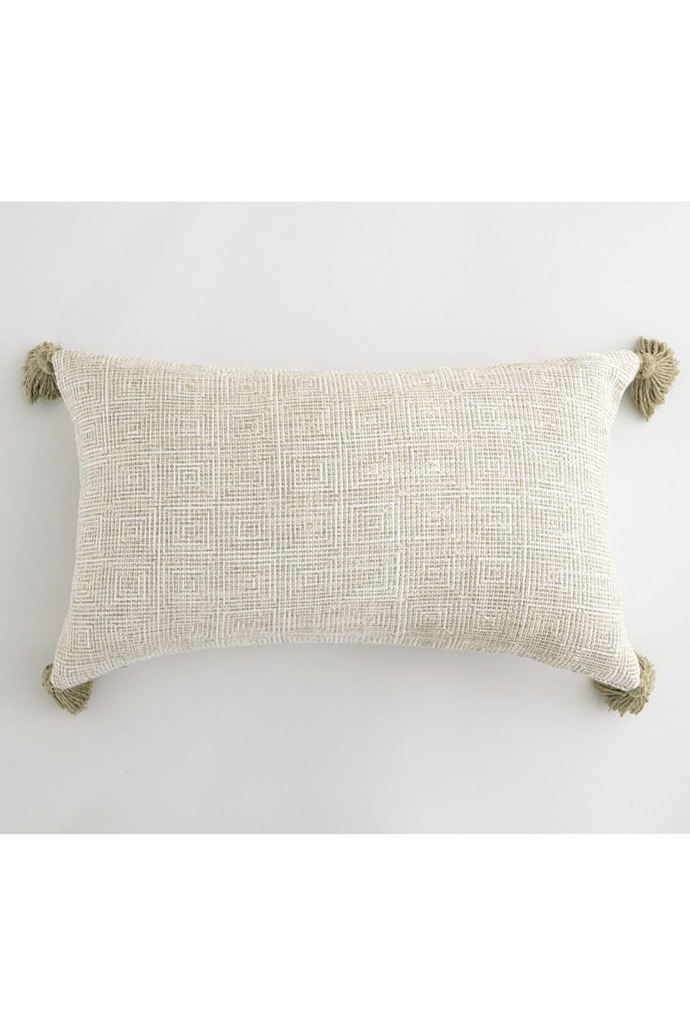 White Tassel Pillow Cover | Bowlift
