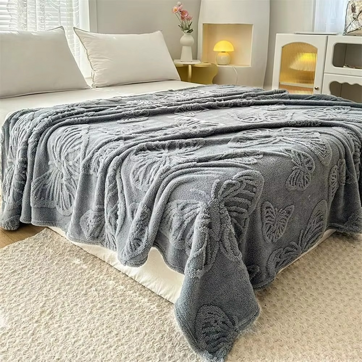 Double Sided Cooling Blanket with Breathable Cold Effect and 3D Butterfly Jacquard Design | Bowlift