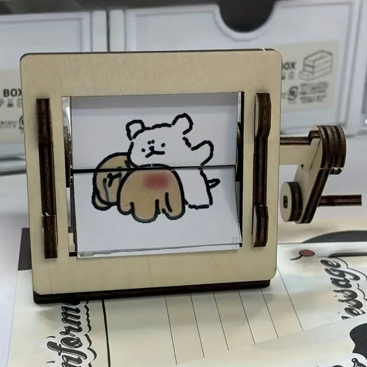 BowLift | DIY Wooden Hand-Cranked Animation Machine Desktop Decor Kit