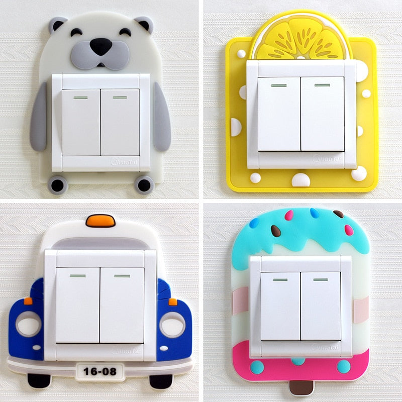3D Luminous Cartoon Animals Switch Cover | Bowlift
