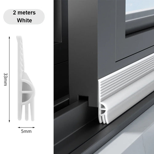 BowLift | Door seal SilentSeal Pro | PVC draft stopper without adhesive | Soundproof & energy-saving | Washable & customizable