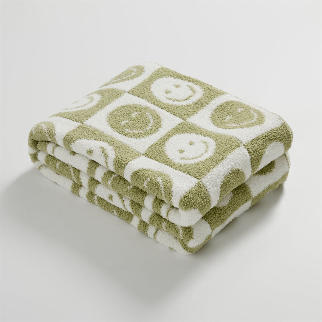 Smiley Checkered Blanket | Bowlift