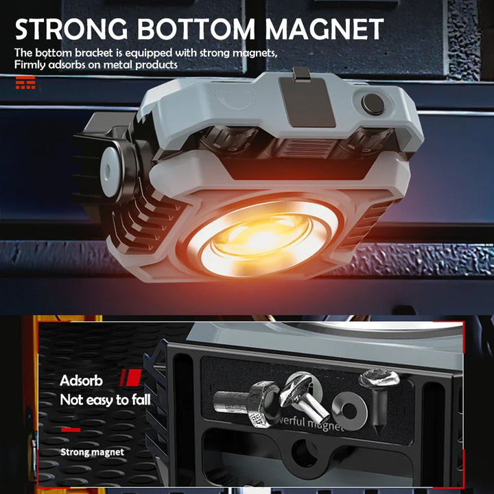 BowLift | Work Light MagnoBeam Pro | Rechargeable & dimmable | 1500 lm COB + TG3 Spotlight | Magnetic & IP66 waterproof