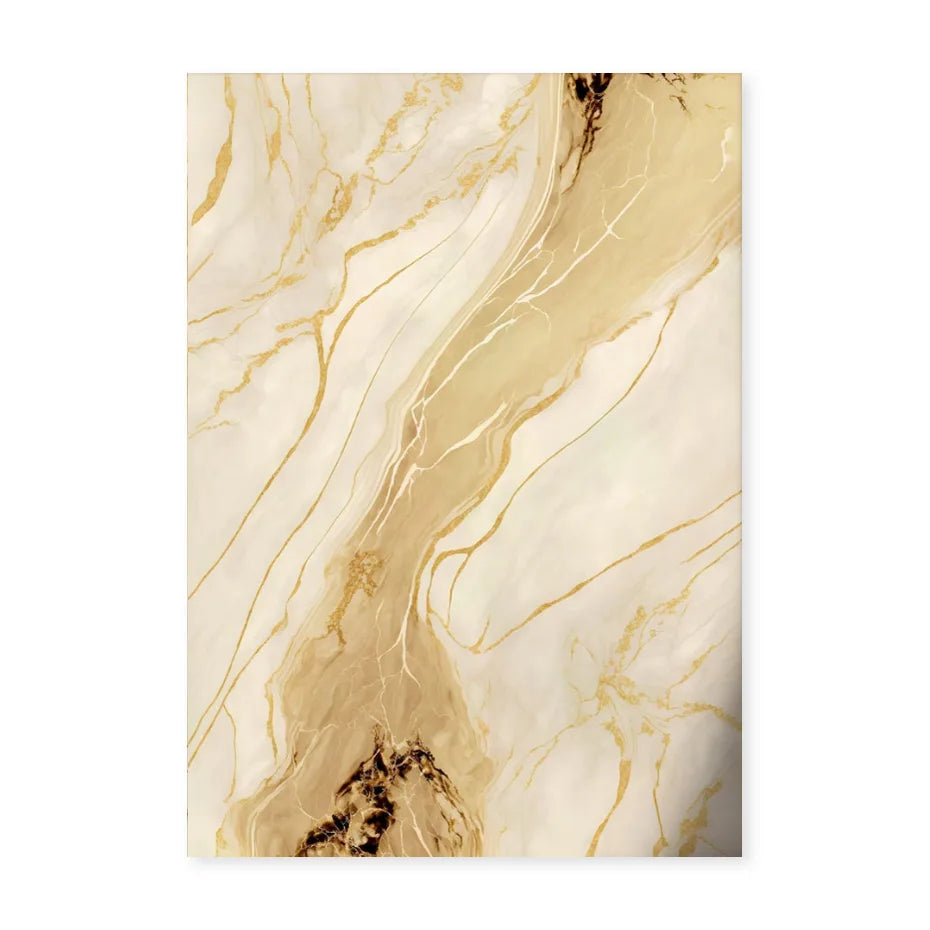 Modern Abstract Black Beige Golden Liquid Marble Print Wall Art Fine Art Canvas Prints Pictures For Living Room Bedroom Art Decor | Bowlift