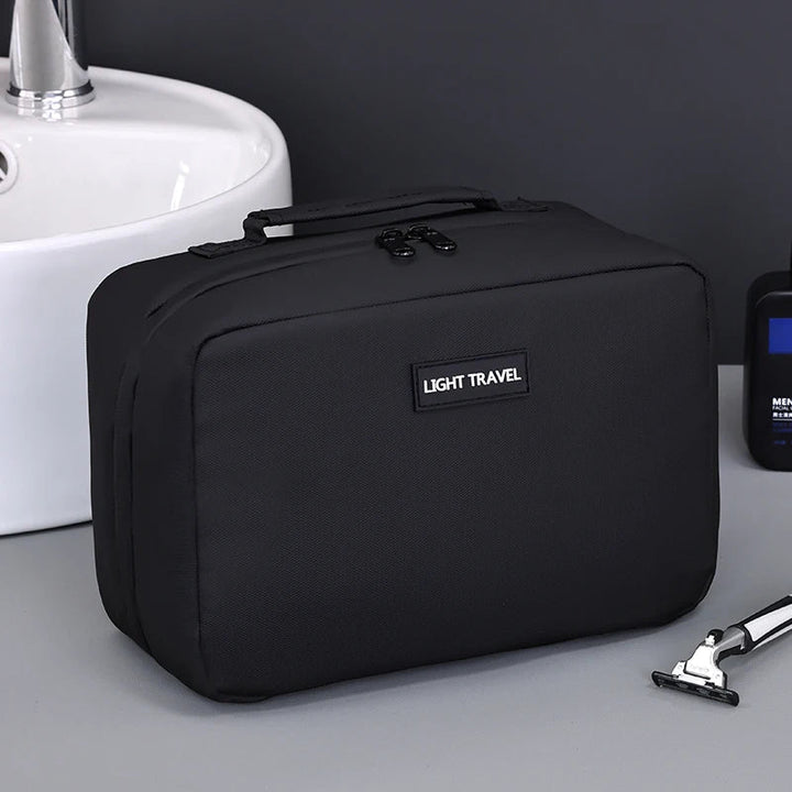 BowLift | Packvard Men's Toiletry Bag Travel | 24×16×11 cm | Water-repellent & Tear-resistant | With Carry Handle & Plenty of Storage