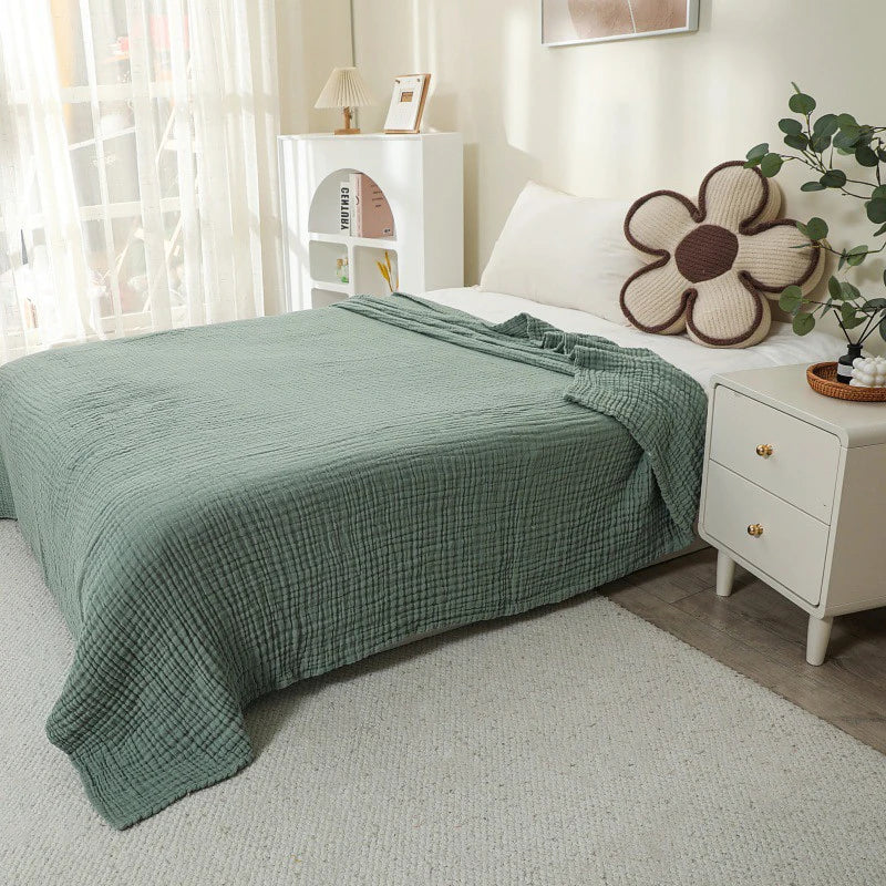 BowLift | CottonBreeze | Muslin Blanket made of 100% Cotton | 6-layer, Breathable & Lightweight | For Sofa & Bed
