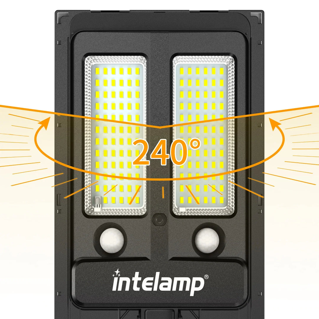 BowLift | HelionGuard ProLight 12000 Solar-LED Spotlight with Remote Control | Motion Sensor up to 30 m | 3000 lm | IP65 | For Garden, Garage & Yard Lighting