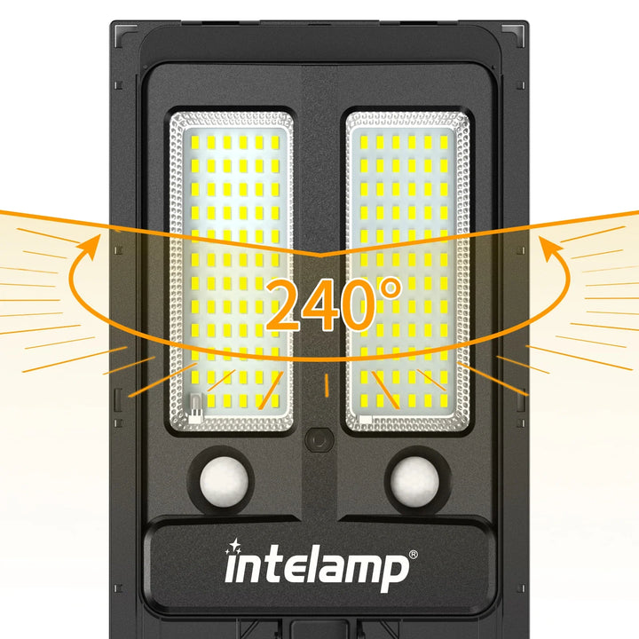 BowLift | HelionGuard ProLight 12000 Solar-LED Spotlight with Remote Control | Motion Sensor up to 30 m | 3000 lm | IP65 | For Garden, Garage & Yard Lighting