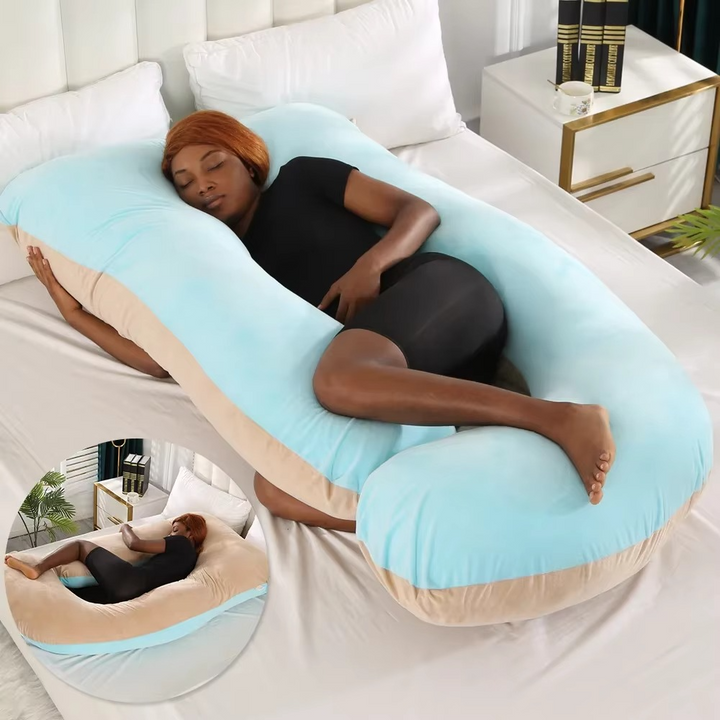BowLift | J-Shaped Maternity Support Pillow for Side Sleeping and Breastfeeding