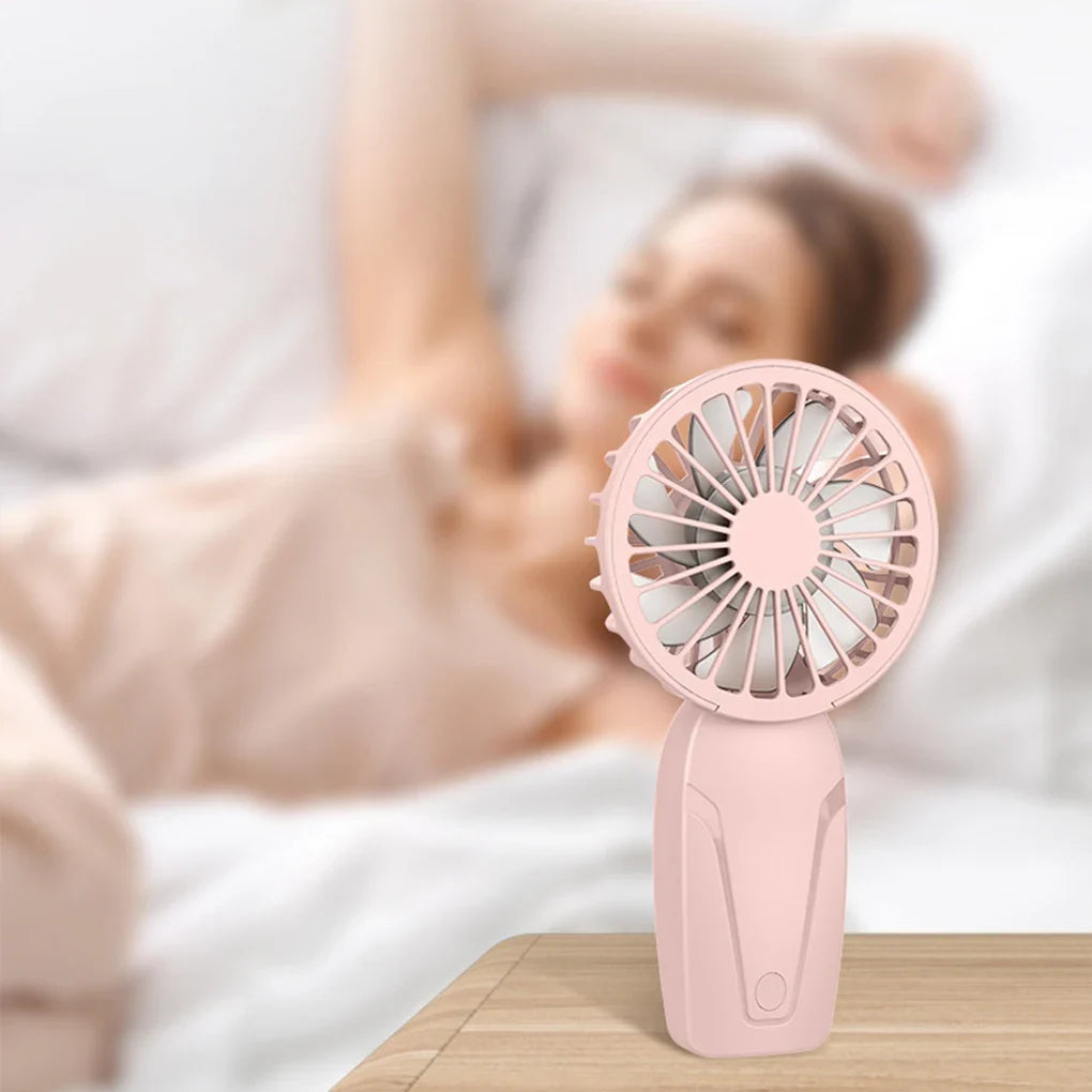 Portable Handheld Mini Fan – Lightweight ABS USB Rechargeable Pocket Fan for On-the-Go Cooling | Bowlift