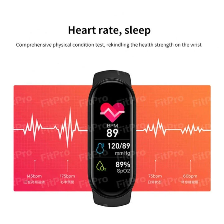 BowLift | M7 Smart Watch Men Women Smartband Heart Rate Smartwatch Fitness Tracker Blood Pressure Sport Smart Bracelet for xiaomi iPhone