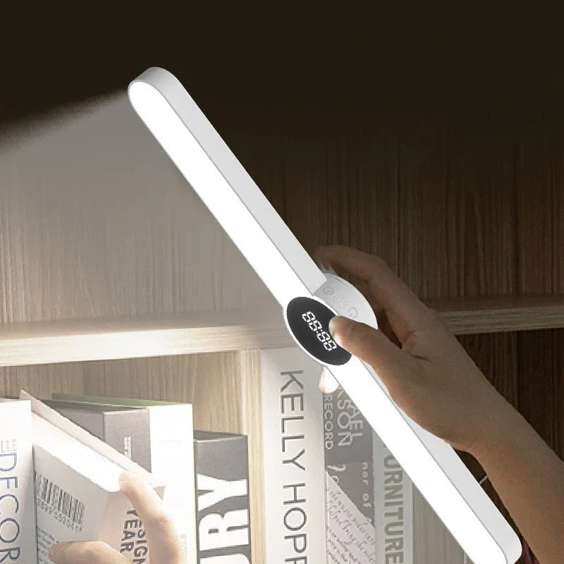 BowLift | LED Desk Lamp ClarioMag | With Clock & Alarm | Magnetic & USB Rechargeable | Steplessly Dimmable | 35 cm