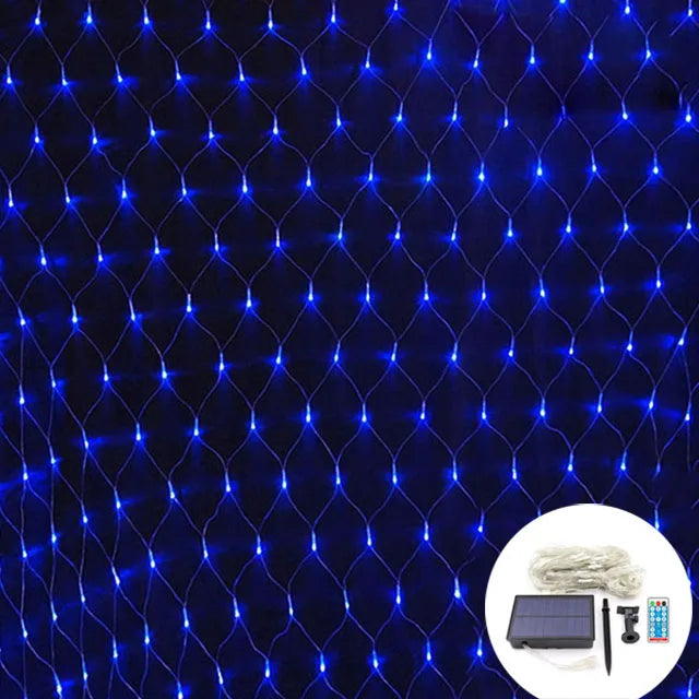 LED light net for outdoor and indoor – Colored Christmas lighting net | Bowlift