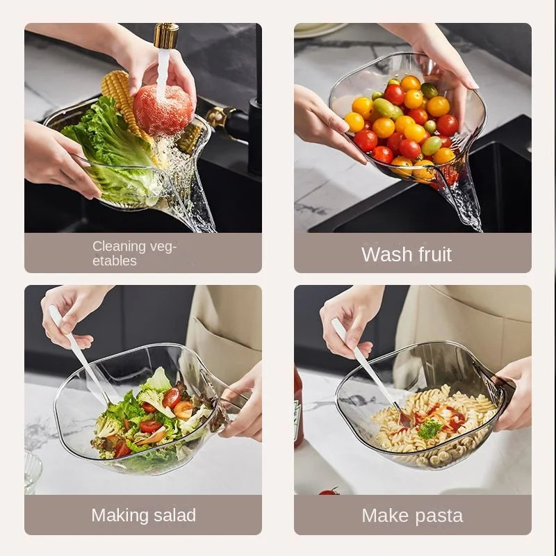 BowLift | Crystal Clear Multifunctional Kitchen Drain Basket