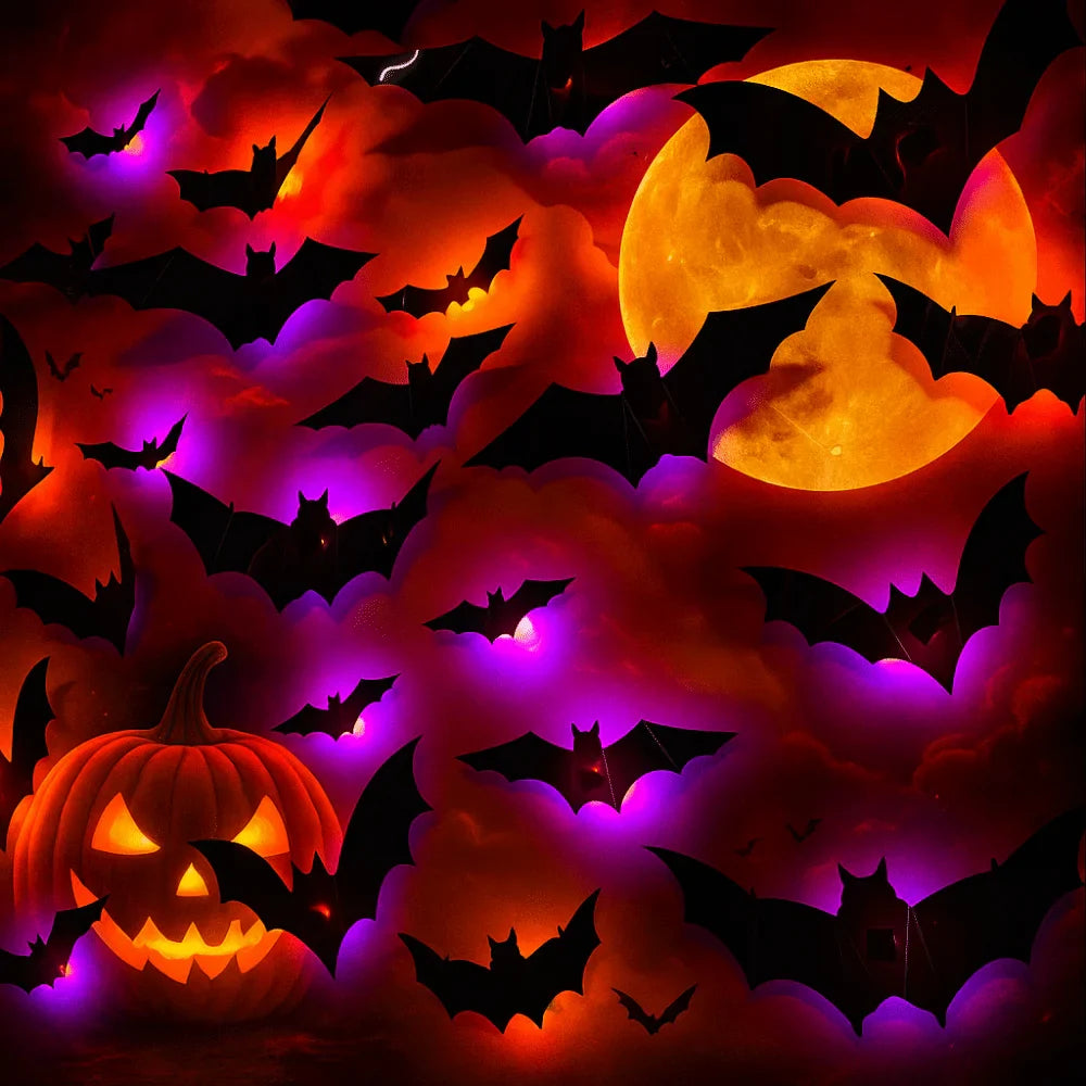 BowLift | Luminous LED Bat Wall Stickers 24PCS