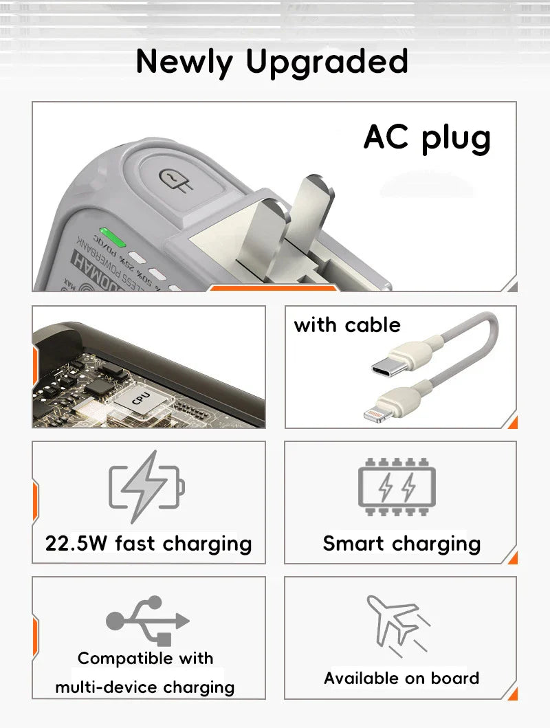 BowLift | USB Portable Magnetic Wireless Power Bank