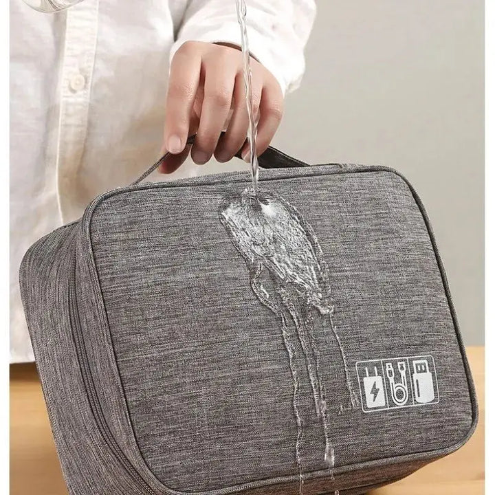 BowLift | ORGAZIP Tech Organizer | Large Cable Bag for Travel | Waterproof & Multifunctional | For Power Banks, Cables & Accessories