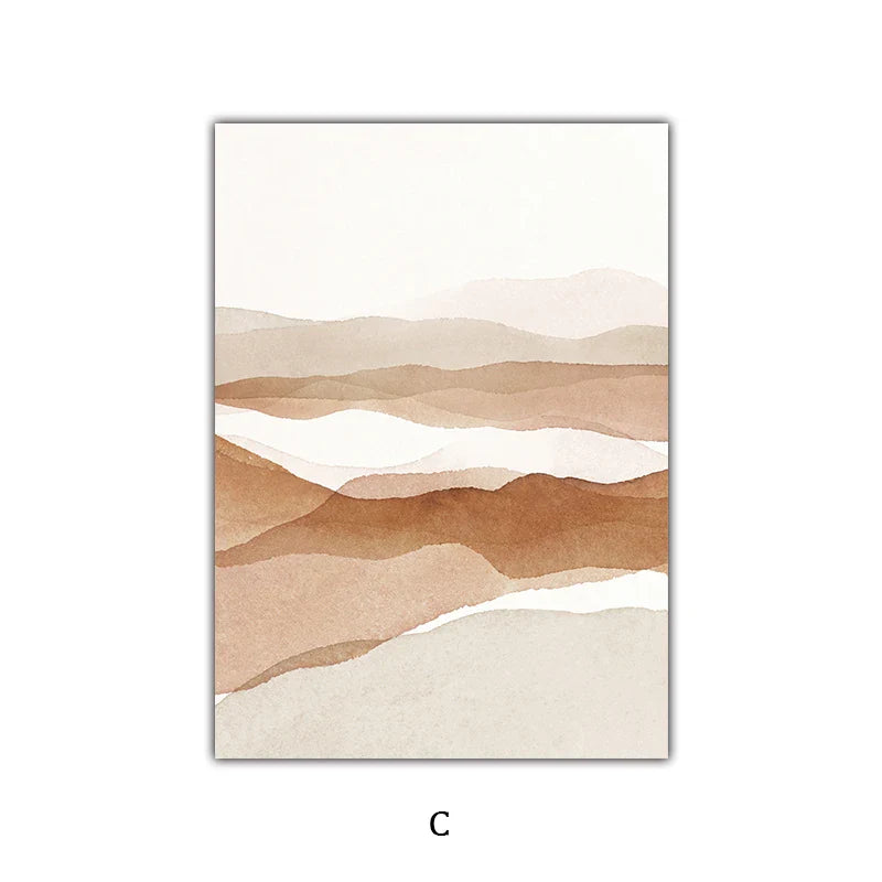 Simple Nature Floral Landscape Gallery Wall Art Fine Art Canvas Prints Minimalist Nordic Pictures For Living Room Scandinavian Home Decor | Bowlift