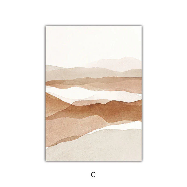 Simple Nature Floral Landscape Gallery Wall Art Fine Art Canvas Prints Minimalist Nordic Pictures For Living Room Scandinavian Home Decor | Bowlift