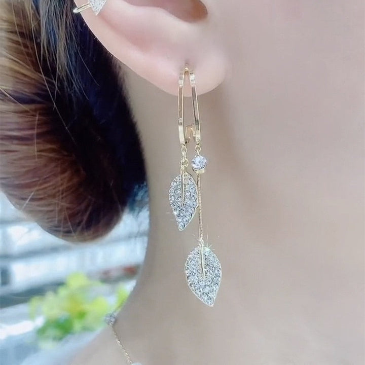 BowLift | Nature Elegance Crystal Long Tassel Earrings