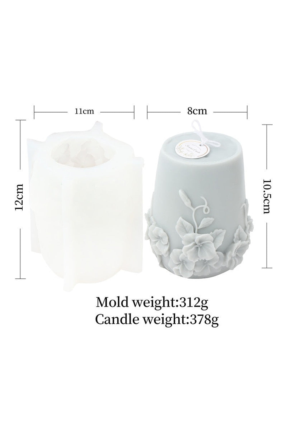 Rattan Flower Candle Shape | Bowlift