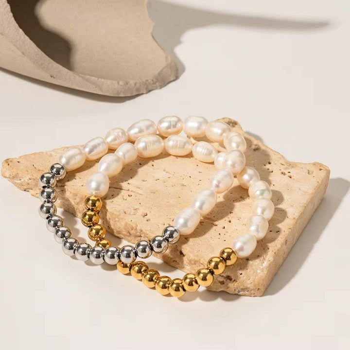 BowLift | 18k Beaded Pearl Split Bracelet