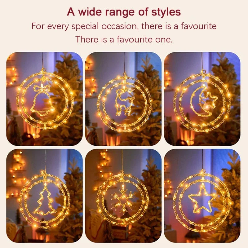 BowLift | LED Christmas Ring Light LumiRing | USB-powered | 8 Light Modes | Warm White & Colorful | Decoration for Christmas & Celebrations