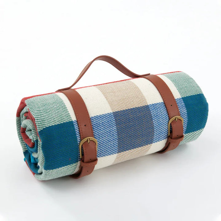 NovaPlaid | Waterproof foldable picnic blanket with carry strap | Bowlift