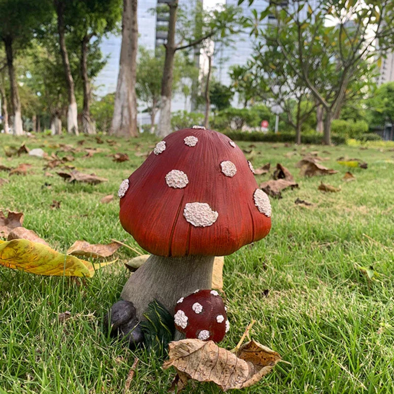 Outdoor Fairy Mushroom Resin Garden Decor | Bowlift
