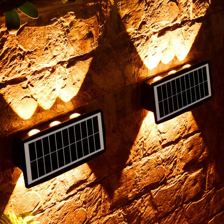 BowLift | Solar LED outdoor wall light with up & down effect – Modern wall lighting for garden and terrace