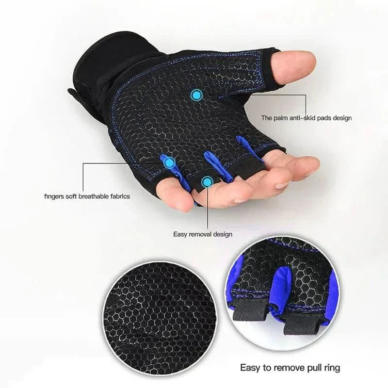 BowLift | Shock-resistant training gloves with wrist support | For weight training, fitness & cycling