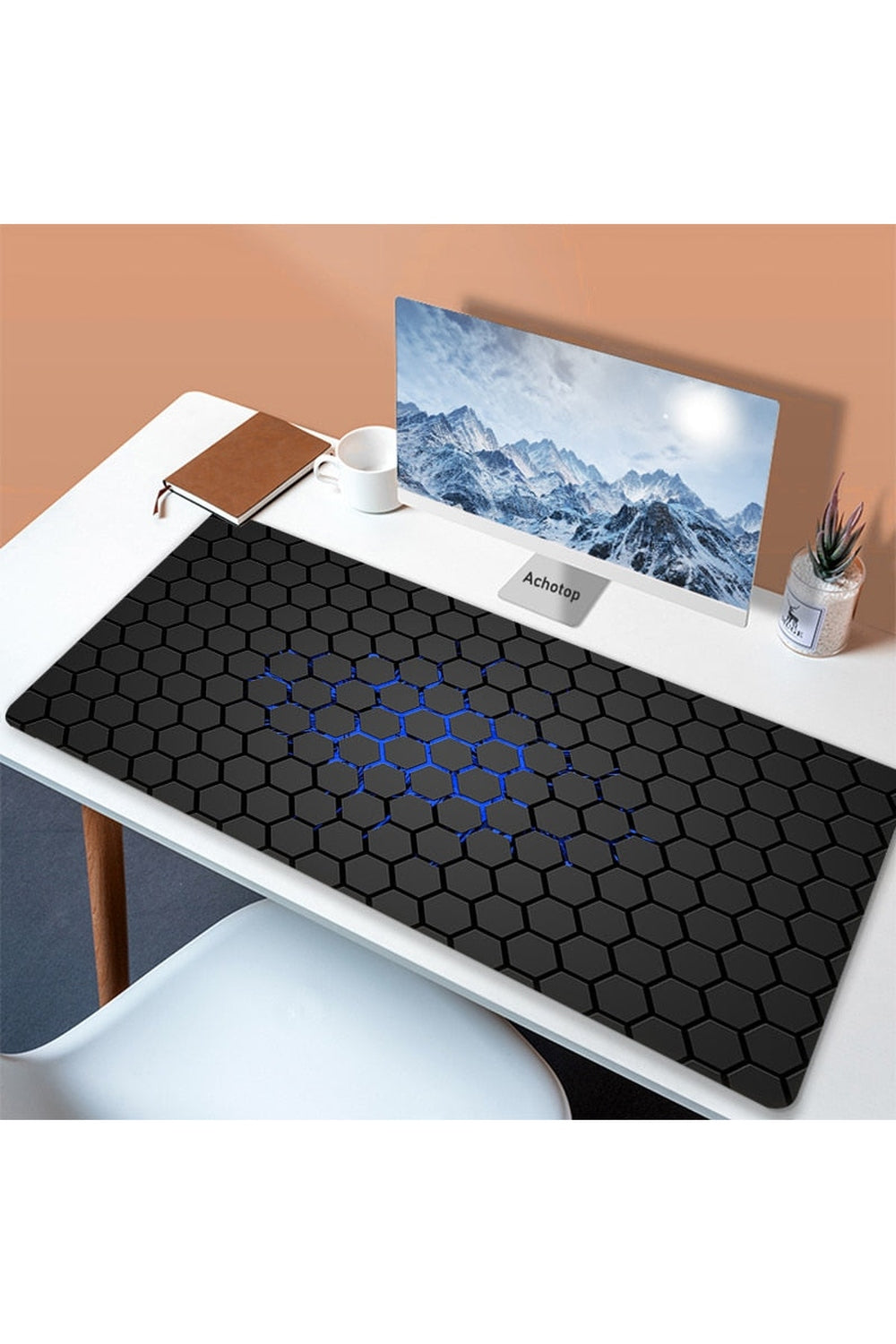 White Art Mouse Pad Desk Mat | Bowlift